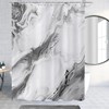 Caheansi Grey Marble Shower Curtain, Modern Abstract Grey Ombre Marble