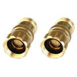Drip Irrigation and Soaker Hose 25 PSI Pressure Regulator, 3/4" Female Hose Thread x 3/4" Male Hose Thread Lead-Free Brass (With Regular O-Ring, 2, Count)