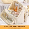 MHwan Pencil case with 9 compartments and large capacity, three-dimensional