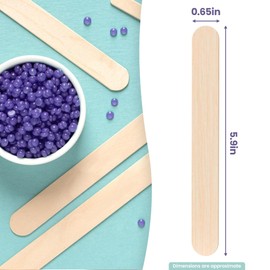 Tress Wellness Craft Sticks for Hair Removal, Premium Splinter-Free Wooden Sticks for Waxing, Wax Stick for Body and Face Waxing, 140 Craft Sticks