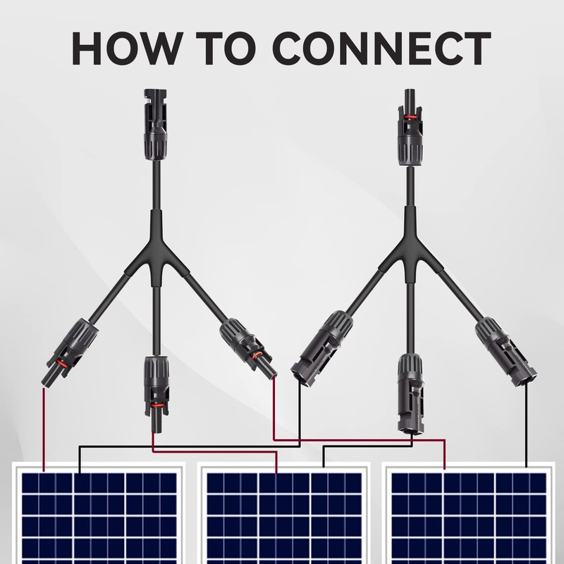 Cleqee Y Zweig Solar Connector Solar Panel Parallel Adapter 1