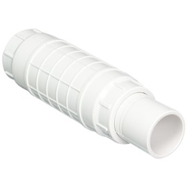Spears S118 Series PVC Pipe Fitting, Repair Coupling with EPDM O-ring, White, 1-1/2" Spigot x 1-1/2" Socket