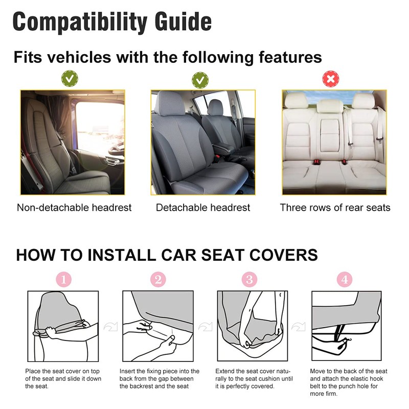 xigua 2 Pack Car Seat Covers Mexican Serape Blanket Stripes