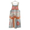 The Junk Vintage Sack Jumpsuit Flour Mills Retro Print Cotton