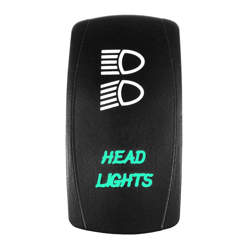 Laser Rocker Switch - HEADLIGHTS - Universal Off/On/On - 3