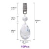 Swpeet 10Pcs Water-Drop Tablecloth Weights with 10Pcs Metal Clip Kit,