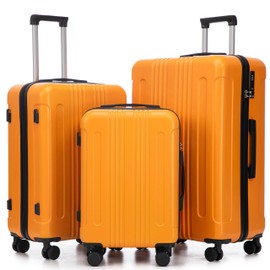 Merax 3 pcs/set in ABS Spinner Wheel Luggage Set, Carry on Suitcase