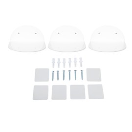 3pcs Wall Speaker Floating Shelves Acrylic Waterproof Wall Mounted Speaker Display Stand for Baby Camera Small Alarm Clock White