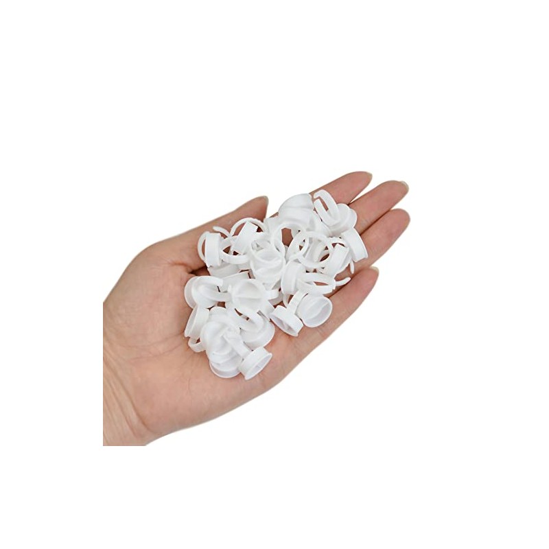 YANTAISIYU 100 piezas de anillos de pegamento para pestaas, vasos