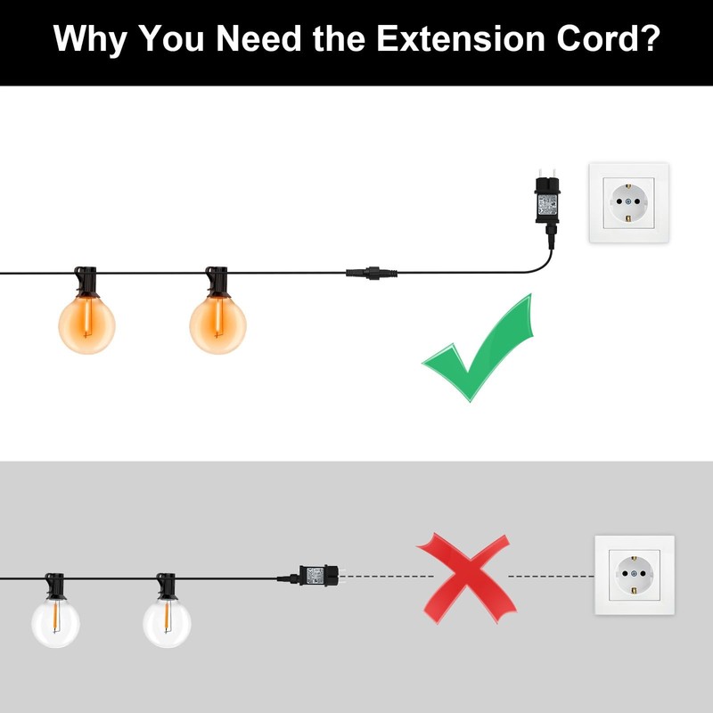 CAMANTU 2Pin Extension Cable 10FT, IP68 Waterproof Extension Lead 16AWG
