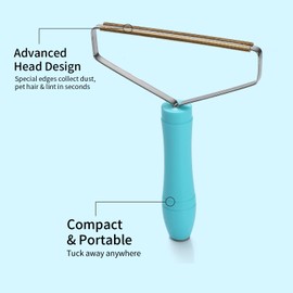 ANCAI Reusable Cat Hair Remover - Special Dog Hair Remover Multi Fabric Edge and Carpet Scraper - Easy Pet Hair Remover for Couch, Pet Towers & Rugs - Gets Every Hair! (1PCS-Blue)