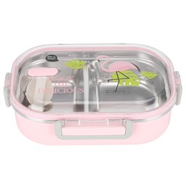 TOTITOM Stainless Steel Container Portable 304 Stainless Steel Bento Container Thermal Cylinder Lunch Container Food Storage Containers(Pink)