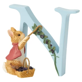 Enesco Beatrix Potter Alphabet Collection Letter N Flopsy Figurine, 2.68 Inch, Multicolor