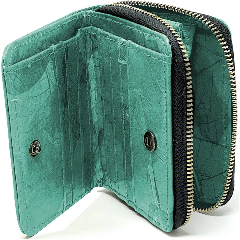NELUHA Teak Leaf Wallet, Vegan Sustainable Leather Alternative - Wallet