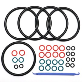 (5 Sets, 36 Piece) Color Coded Gasket Set for Cornelius Home Brew Keg [w/o-Ring Pick] - Universal Kit with Orings for Ball Lock and Pin Lock Style Kegs by Captain O-Ring