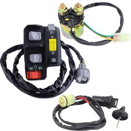 STABSOLI Handlebar Control Electric Shift Start Stop Headlight Switch & Relay & Switch for Honda Rancher 350 ES TRX350FE/TE 00-05, Rancher 400 TRX400FA/FGA 04-07 35200-HN7-003 35020-HN5-A10