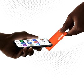 Vkardz - Magic NFC & Smart Digital Contactless PVC Business Card || NFC Card || Smart Business Card || Scratch-Free Matte Print Card with QR Code (Milky Way)