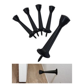 Greatim GT-DS-2 - Tope de puerta rígido resistente de 3 pulgadas, tapón de puerta fundido a presión, puntas de parachoques suaves, aleación de zinc, n