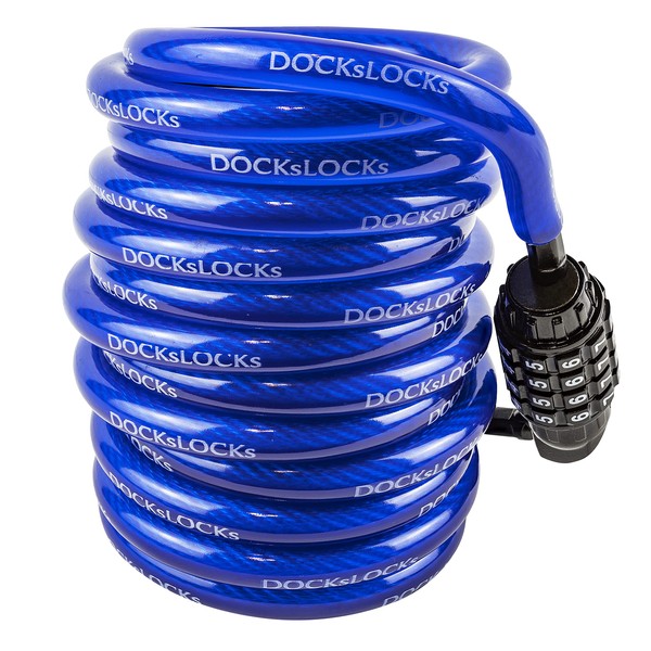 DocksLocks DocksLocks Weatherproof Coiled Security Cable Lock (5ft to 25ft
