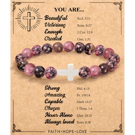 Paderast Christian Gifts for Women, Religious Cross Bracelet Gifts for for Mom/Daughter/Friend/Sister/Grandma