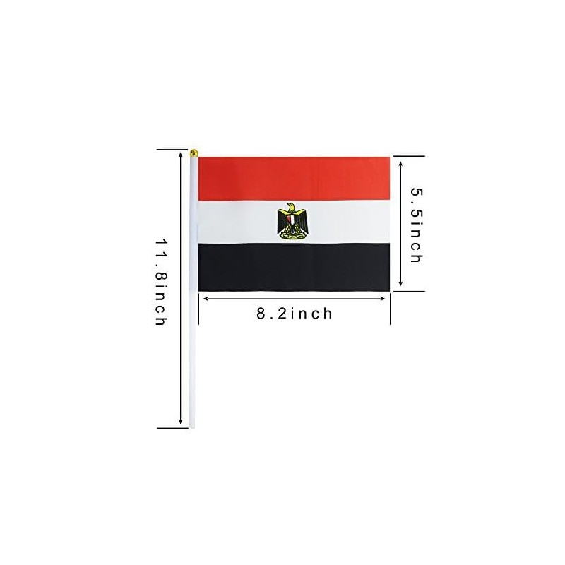 5 Pack Egypt Egyptians Mini HandHeld Stick Flag,Suitable For Various