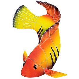 Artistry in Mosaics Flame Angel Fish Ceramic Swimming Pool Mosaic (14"X11" Left Facing)