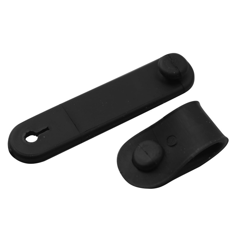 LQ Industrial 10PCS 12x53mm Black Cable Ties Rubber Cord Clamps