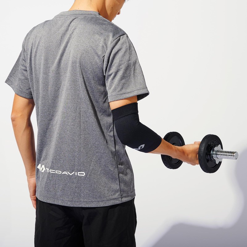 【東京ヤクルト 山田哲人選手 愛用ブランド】マクダビッド(McDavid) アクティブ ヒジ 薄型 サポーター MA106 M ブラック