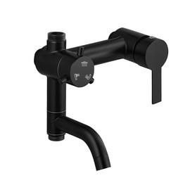 gotonovo SUS304 Stainless Steel Main Valve Body Suitable for Outdoor Shower Fixture, Three Function Oblique Handle, Matte Black