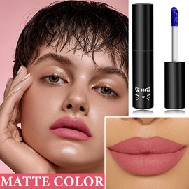 WENJLYJ Peel Off Lip Stain Lip Tint,Tattoo Magic Color Lip Gloss,Waterproof Long Lasting Non Stick Cup Tear Off Liquid Lipstick Non Smudging Matte Pigmented Lip Gloss for Women Girls（01）