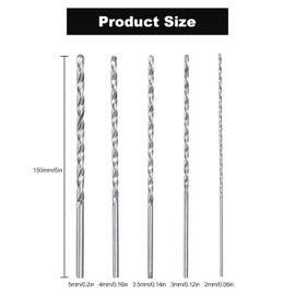 10PCS Long Wood Drill Bits, 150mm Extra Long Drill Bits for Woodworking, Speed Steel Drill Bits Set for Precision Drilling