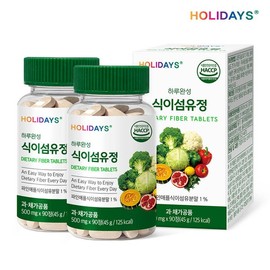 Holidays 홀리데이즈 하루완성 식이섬유정 90정 2병 Holidays Complete Daily Fiber Tablets 90 Tablets 2 Bottles
