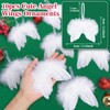 Becellen 10Pcs Christmas Tree Decorations, White Mini Christmas Angel Wings