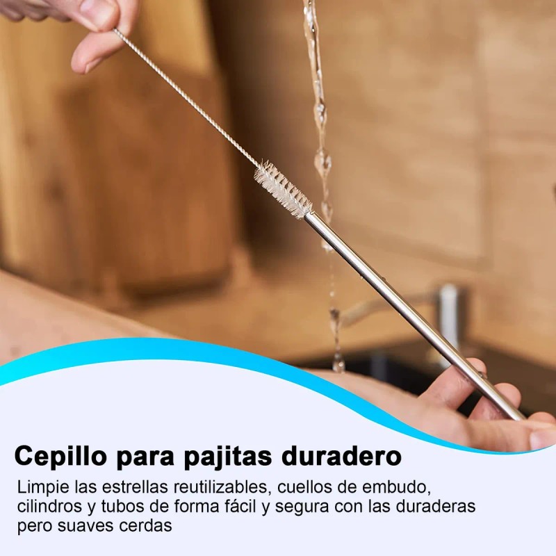 Set De 8 Cepillos De Limpieza Botellas Termos Bote Biberones