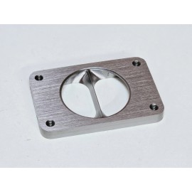 CFS T6 Divided Turbo Inlet Adapter Flange to 3.0" Exhaust Tubing Transition 1/2"