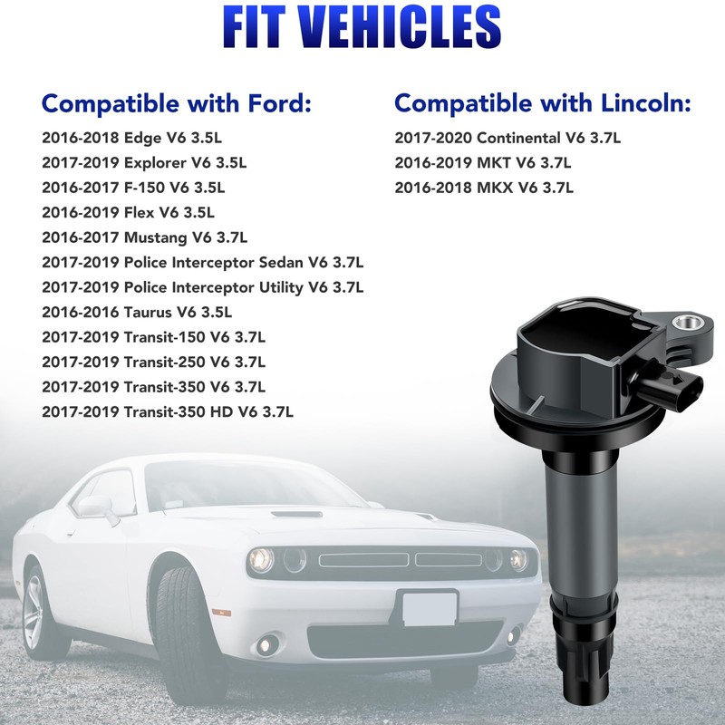 LCWRGS Ignition Coil Pack and Spark Plugs Fits for 3.5