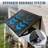 53" x 32" Fixed Metal Awning for Doors, Windows, Balcony,