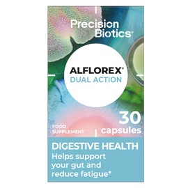 Alflorex Dual Action – Daily Gut Health Probiotics - Helps Reduce Fatigue - Contains Bifidobacterium Longum Bacterial Culture Strains 35624 & 1714 - 30 Capsules.