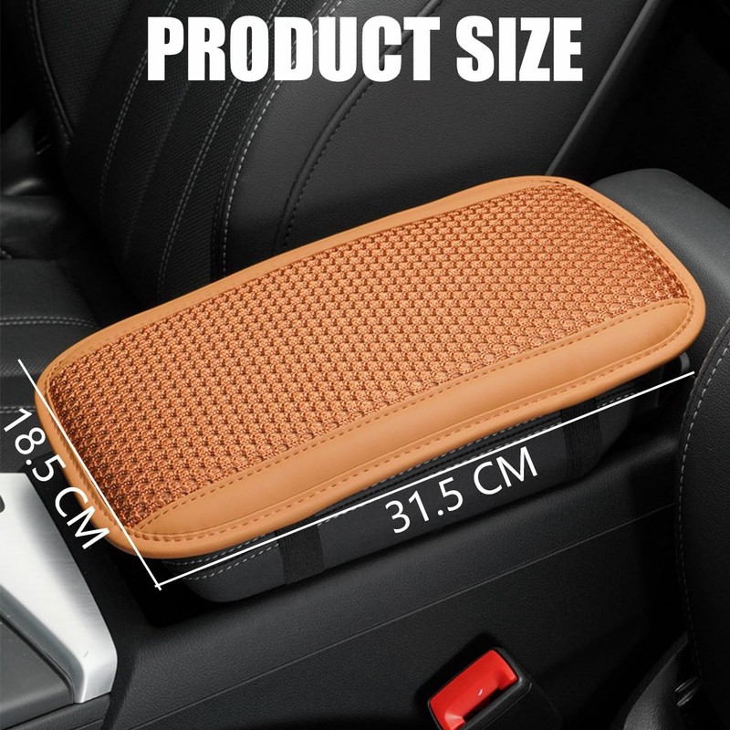 CGEAMDY Leather Car Centre Console Armrest Cushion, Four Seasons Universal