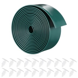 Landical 2" x 10 ft Vinyl Straps for Patio Chairs Repair Webbing Lawn Chair Replacement Straps with 20 Pcs Rivets for Summer Garden Furniture(Dark Green)