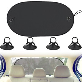 100 x 50 cm Sun Protection Rear Window Car, Sun Protection Car Baby, with 4 High Performance Suction Cups, Privacy Screen, Mesh Rear Window Trim, UV Protection Rear Window for Children and Pets