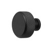 Decoranddecor Amelia Knurled 35mm Round Kitchen Cabinet Furniture Knobs Aluminium