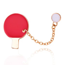 Table Tennis Brooch Pin for Granddaughter Grandson Birthday Gift for Ping Pong Player Gift for Daughter Son Sport Gifts for Women Men Sports Lover Gifts for Boyfriend Girlfriend Ping Pong Lapel Pin