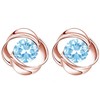 Women's Earrings, 12 Months Birthstone, Sterling Silver, Top Grade AAAAA