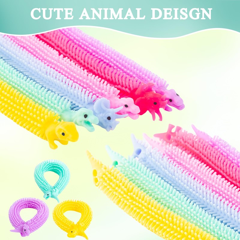 SSKHE Pack of 6 Dinosaur Stretchy String Stretchy Strings Sensory