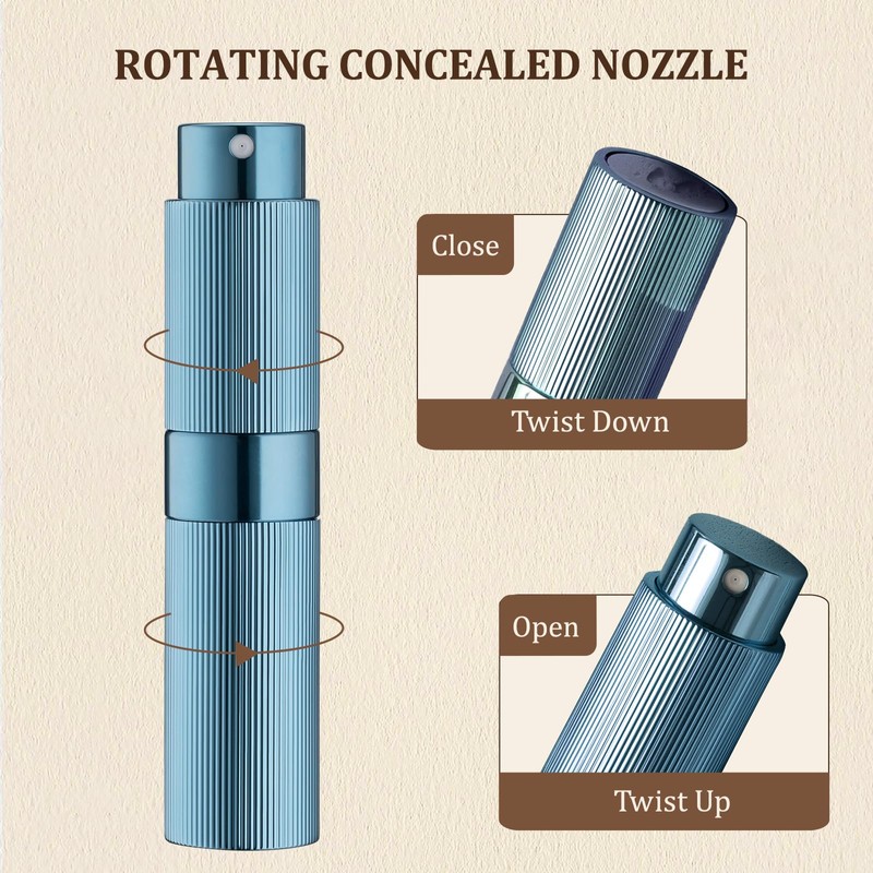 LISAPACK 8ml Perfume Atomizer Spray Bottle, 1pcs Travel Cologne Sprayer