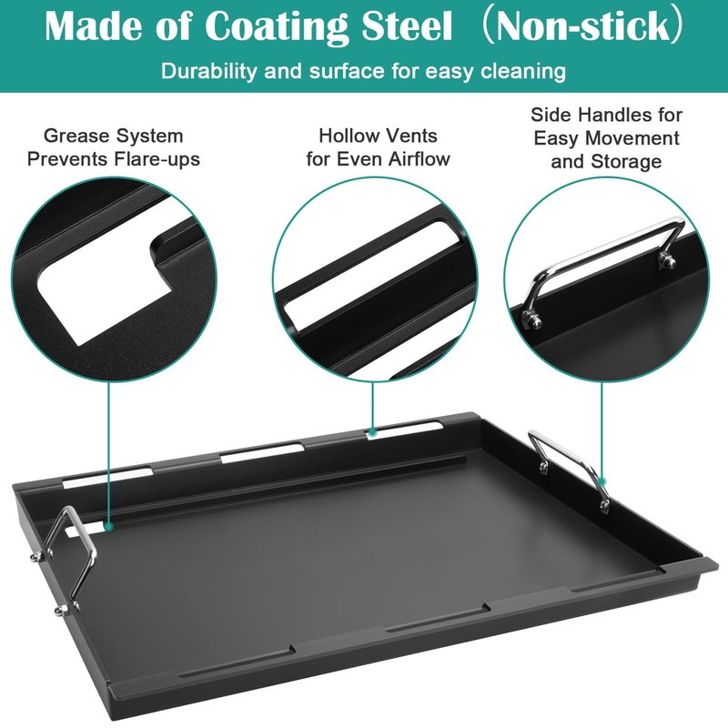 Cooking Griddle Inserts and Grate for Weber Genesis II 400