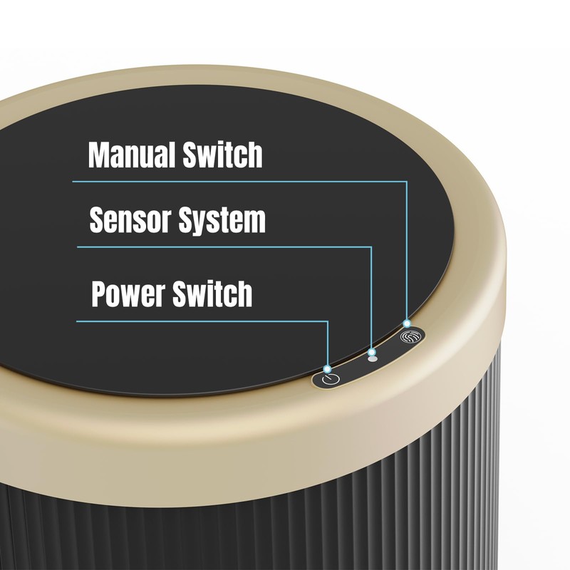 stonespace Automatic Bathroom Trash Can, Motion Sensor Trash Can Bathroom,