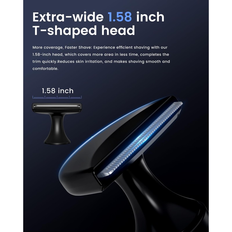 Back Shaver for Men with Extendable Long Handle, 3-in-1 Replaceable