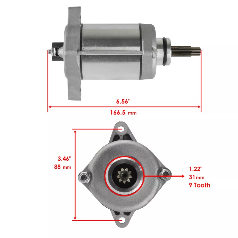 Caltric Starter for Honda TRX420FE TRX420FM Fourtrax Rancher 4X4 420Cc
